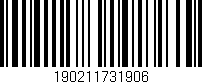 Código de barras (EAN, GTIN, SKU, ISBN): '190211731906'