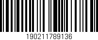 Código de barras (EAN, GTIN, SKU, ISBN): '190211789136'