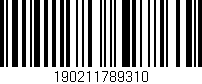 Código de barras (EAN, GTIN, SKU, ISBN): '190211789310'