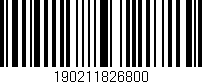 Código de barras (EAN, GTIN, SKU, ISBN): '190211826800'