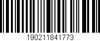 Código de barras (EAN, GTIN, SKU, ISBN): '190211841773'
