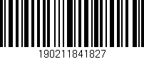 Código de barras (EAN, GTIN, SKU, ISBN): '190211841827'