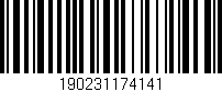 Código de barras (EAN, GTIN, SKU, ISBN): '190231174141'
