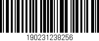 Código de barras (EAN, GTIN, SKU, ISBN): '190231238256'