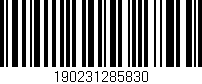 Código de barras (EAN, GTIN, SKU, ISBN): '190231285830'