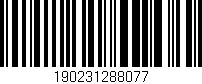 Código de barras (EAN, GTIN, SKU, ISBN): '190231288077'