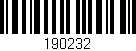 Código de barras (EAN, GTIN, SKU, ISBN): '190232'