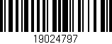 Código de barras (EAN, GTIN, SKU, ISBN): '19024797'