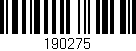Código de barras (EAN, GTIN, SKU, ISBN): '190275'