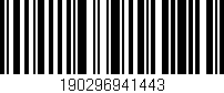 Código de barras (EAN, GTIN, SKU, ISBN): '190296941443'