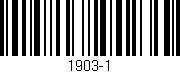 Código de barras (EAN, GTIN, SKU, ISBN): '1903-1'