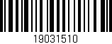 Código de barras (EAN, GTIN, SKU, ISBN): '19031510'