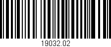 Código de barras (EAN, GTIN, SKU, ISBN): '19032.02'