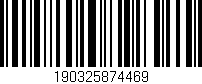 Código de barras (EAN, GTIN, SKU, ISBN): '190325874469'