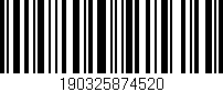 Código de barras (EAN, GTIN, SKU, ISBN): '190325874520'