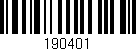 Código de barras (EAN, GTIN, SKU, ISBN): '190401'