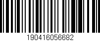 Código de barras (EAN, GTIN, SKU, ISBN): '190416056682'