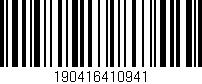 Código de barras (EAN, GTIN, SKU, ISBN): '190416410941'
