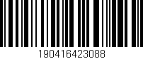 Código de barras (EAN, GTIN, SKU, ISBN): '190416423088'