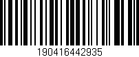 Código de barras (EAN, GTIN, SKU, ISBN): '190416442935'