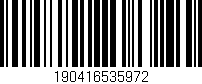 Código de barras (EAN, GTIN, SKU, ISBN): '190416535972'