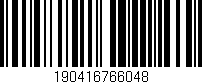 Código de barras (EAN, GTIN, SKU, ISBN): '190416766048'