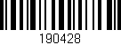 Código de barras (EAN, GTIN, SKU, ISBN): '190428'