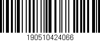 Código de barras (EAN, GTIN, SKU, ISBN): '190510424066'