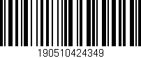 Código de barras (EAN, GTIN, SKU, ISBN): '190510424349'