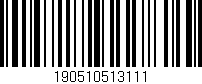 Código de barras (EAN, GTIN, SKU, ISBN): '190510513111'