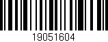Código de barras (EAN, GTIN, SKU, ISBN): '19051604'