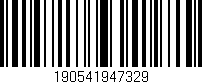 Código de barras (EAN, GTIN, SKU, ISBN): '190541947329'