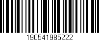 Código de barras (EAN, GTIN, SKU, ISBN): '190541985222'