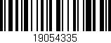 Código de barras (EAN, GTIN, SKU, ISBN): '19054335'