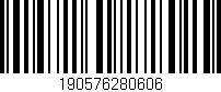Código de barras (EAN, GTIN, SKU, ISBN): '190576280606'