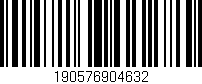 Código de barras (EAN, GTIN, SKU, ISBN): '190576904632'