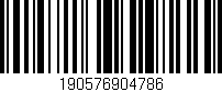 Código de barras (EAN, GTIN, SKU, ISBN): '190576904786'