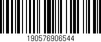Código de barras (EAN, GTIN, SKU, ISBN): '190576906544'