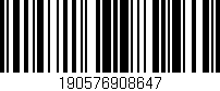 Código de barras (EAN, GTIN, SKU, ISBN): '190576908647'