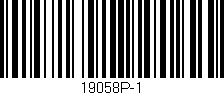 Código de barras (EAN, GTIN, SKU, ISBN): '19058P-1'