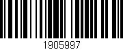 Código de barras (EAN, GTIN, SKU, ISBN): '1905997'