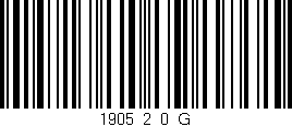Código de barras (EAN, GTIN, SKU, ISBN): '1905_2_0_G'