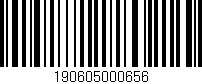 Código de barras (EAN, GTIN, SKU, ISBN): '190605000656'