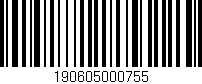 Código de barras (EAN, GTIN, SKU, ISBN): '190605000755'