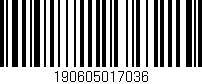 Código de barras (EAN, GTIN, SKU, ISBN): '190605017036'