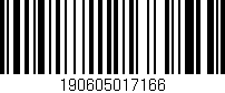 Código de barras (EAN, GTIN, SKU, ISBN): '190605017166'