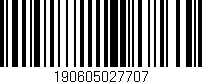 Código de barras (EAN, GTIN, SKU, ISBN): '190605027707'