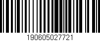 Código de barras (EAN, GTIN, SKU, ISBN): '190605027721'