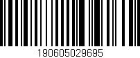 Código de barras (EAN, GTIN, SKU, ISBN): '190605029695'