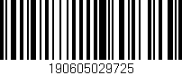 Código de barras (EAN, GTIN, SKU, ISBN): '190605029725'